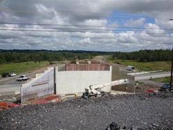 On top of the Route 1 bridge approach looking east at Abutment #2